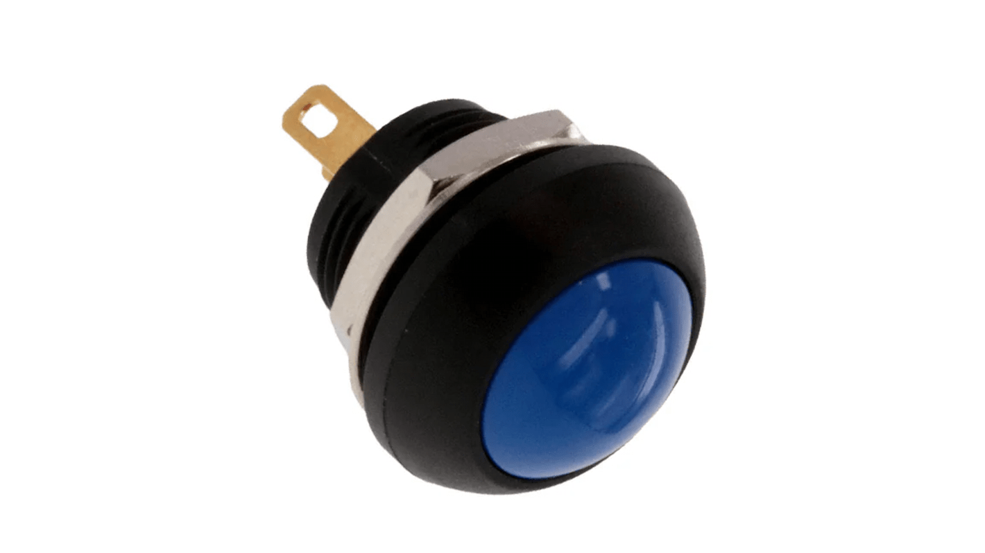 TE Connectivity PB6 Series Push Button Switch, (On)-Off, Panel Mount, SPST - NO, 50 V dc, 125V ac, IP68