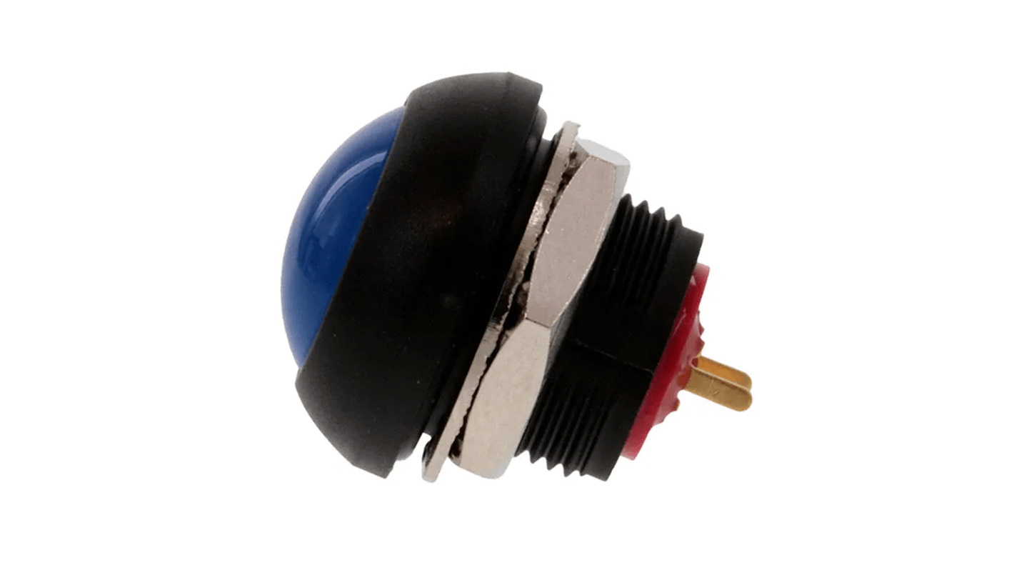 TE Connectivity PB6 Series Push Button Switch, (On)-Off, Panel Mount, SPST - NO, 50 V dc, 125V ac, IP68