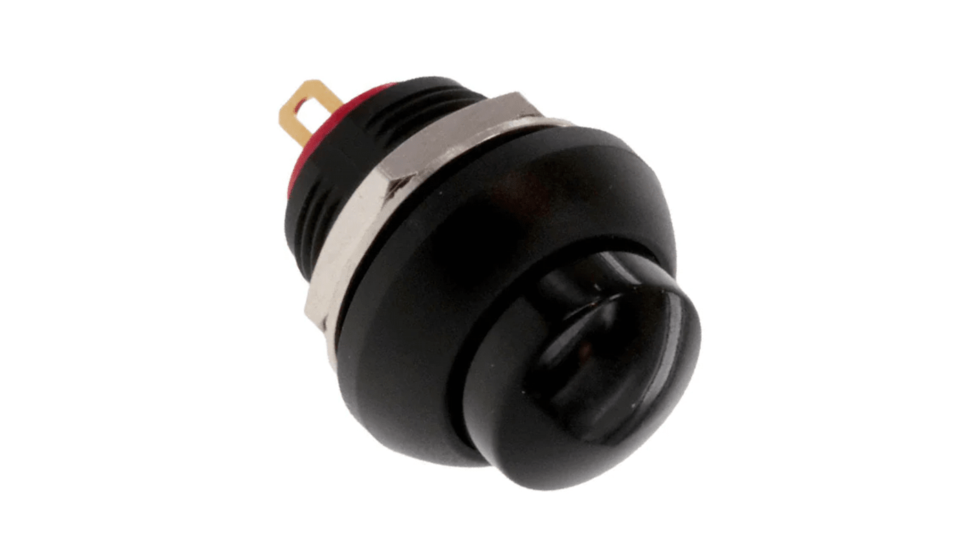 TE Connectivity PB7 Series Push Button Switch, On-(On), Panel Mount, SPST - NC, 50 V dc, 125V ac, IP68