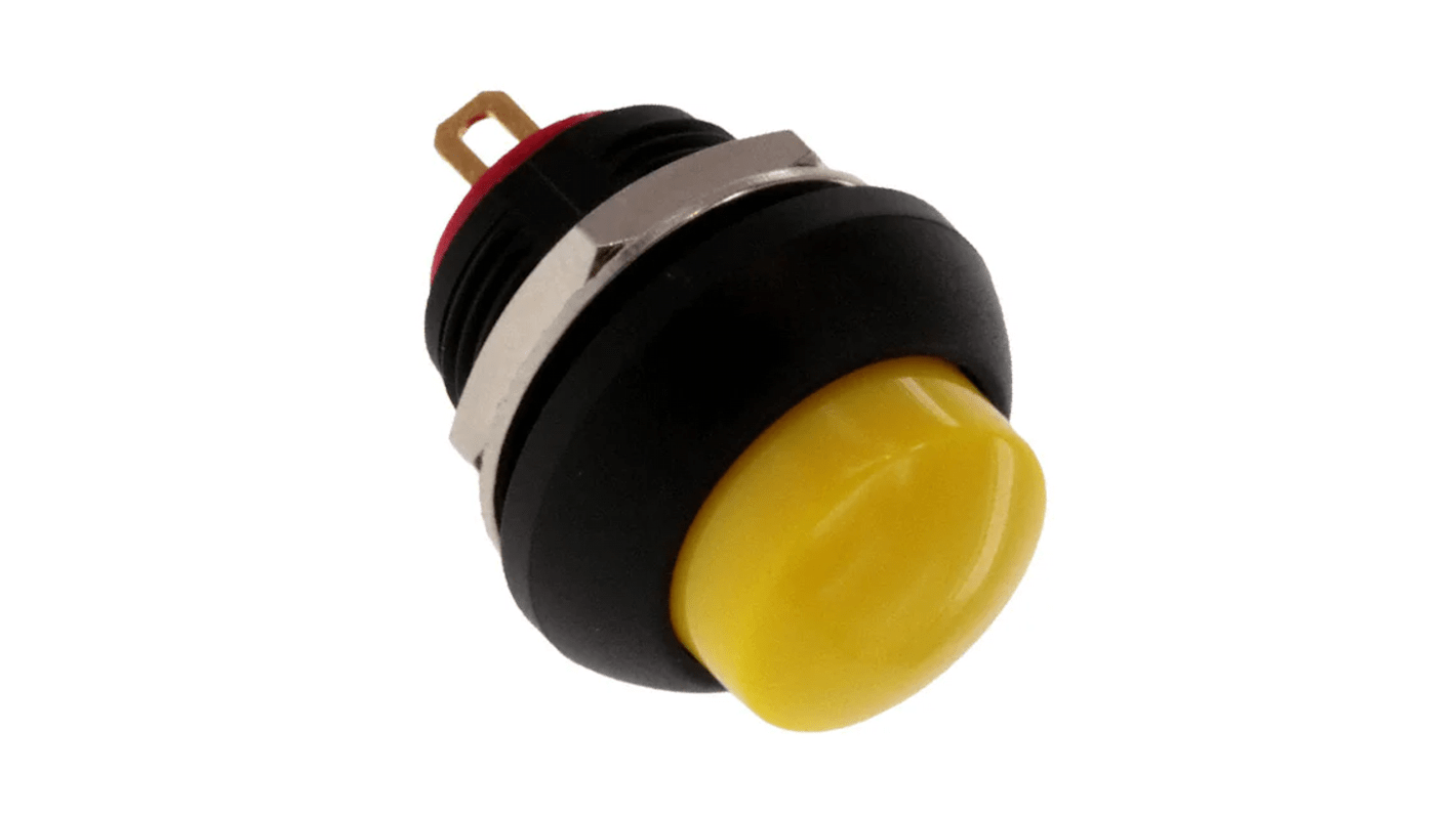 TE Connectivity PB7 Series Push Button Switch, On-(On), Panel Mount, SPST - NC, 50 V dc, 125V ac, IP68