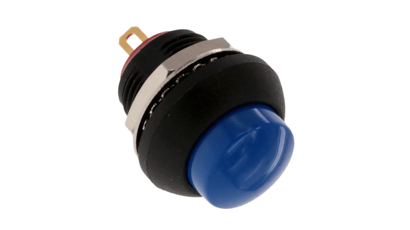 TE Connectivity PB7 Series Push Button Switch, On-(On), Panel Mount, SPST - NC, 50 V dc, 125V ac, IP68