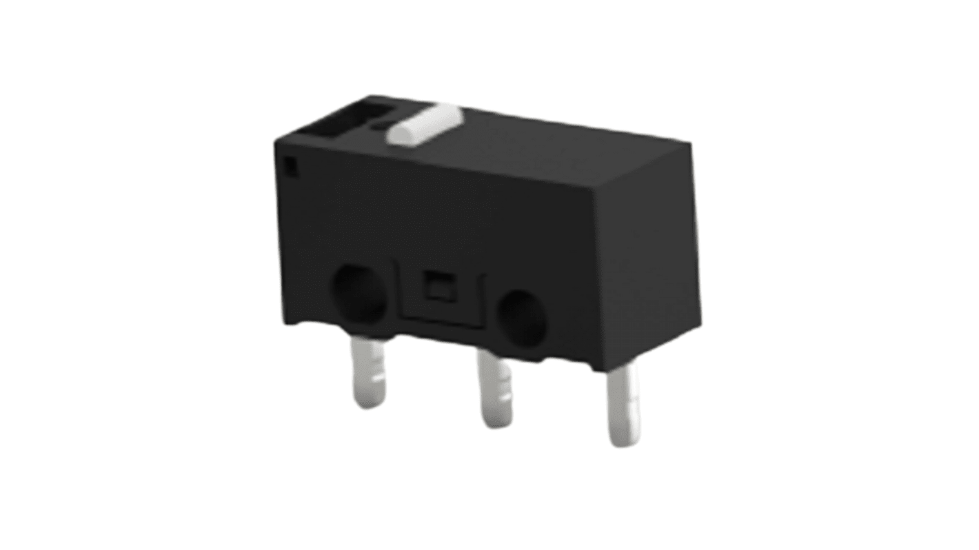 Microinterruptor de Encaje a Presión, Émbolo de Pin SPDT 0,1 A a 30 Vdc