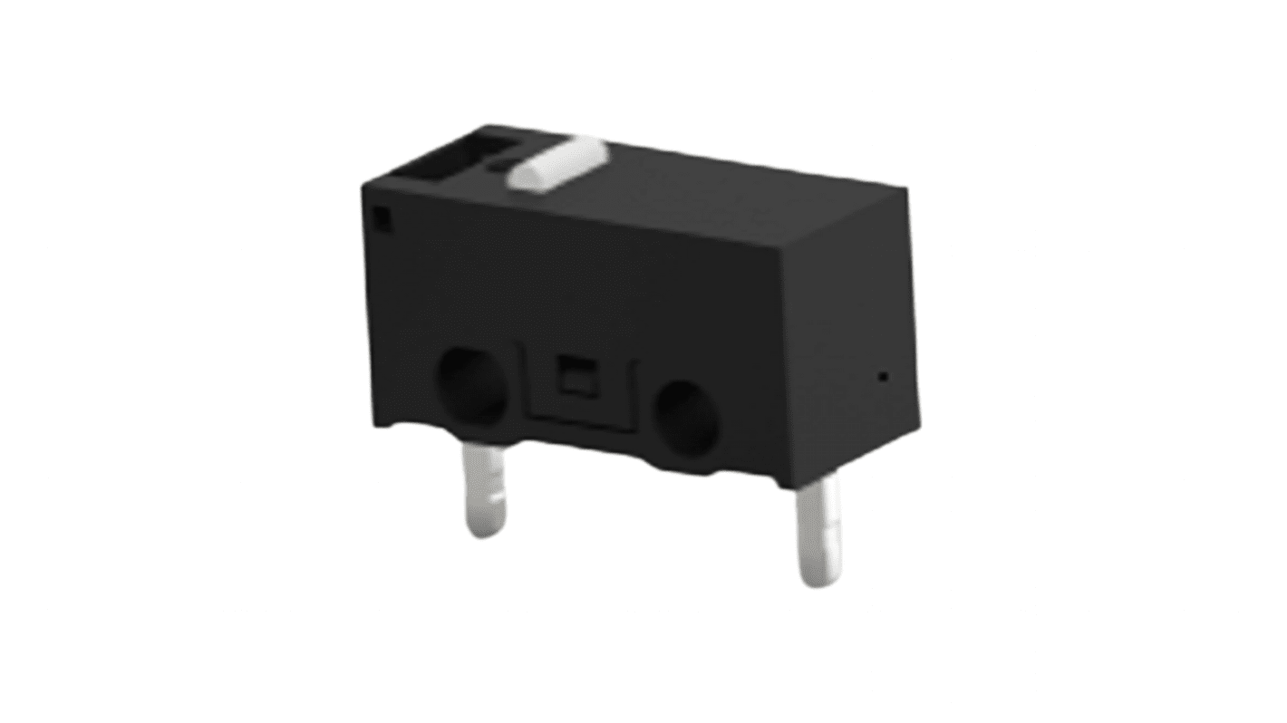 Microinterruptor de Encaje a Presión, Émbolo de Pin SPST 3 A a 125 V ac