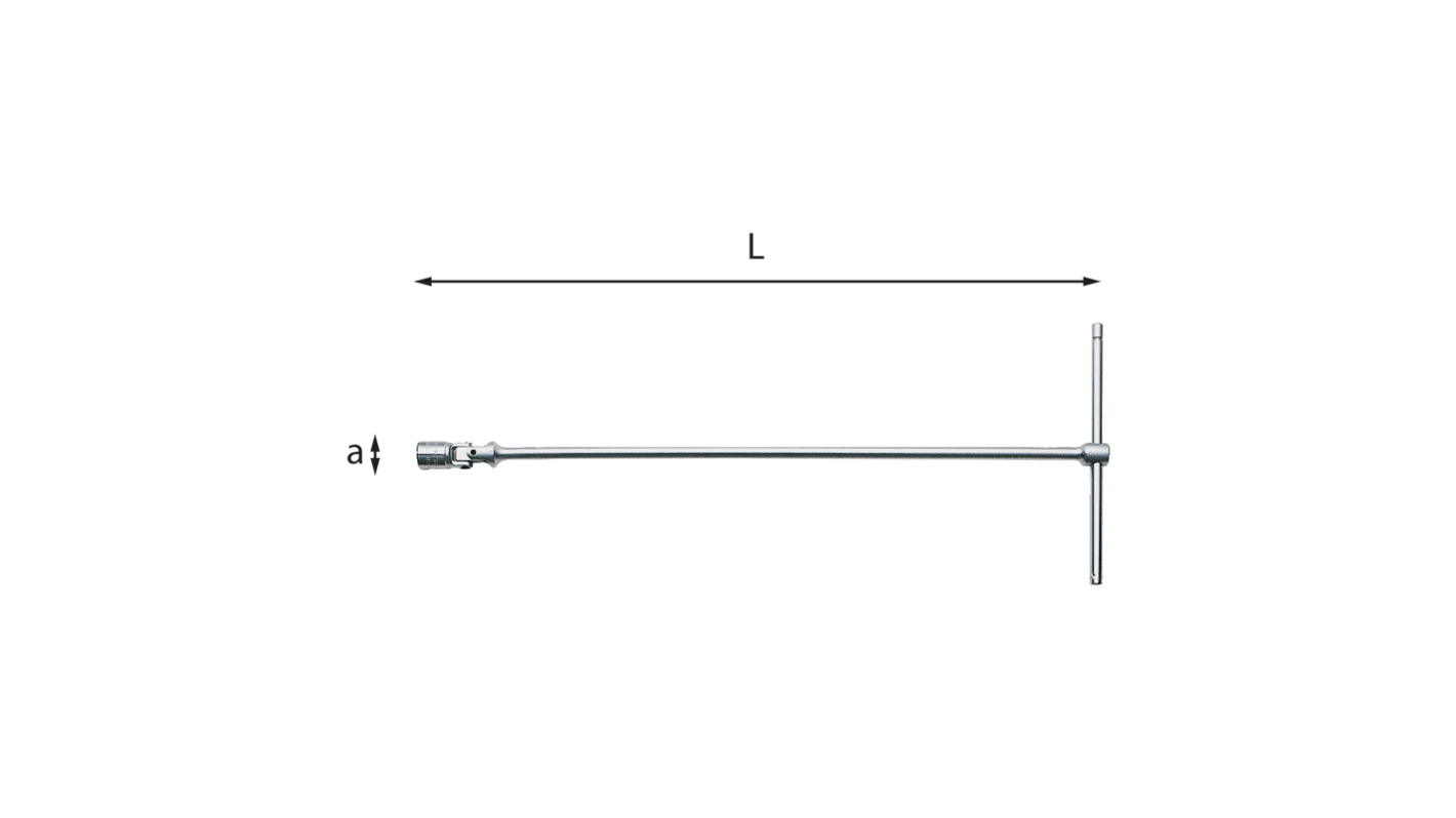 Chiave a bussola Usag, guida , guida esagonale da 6 mm, L. 398 mm