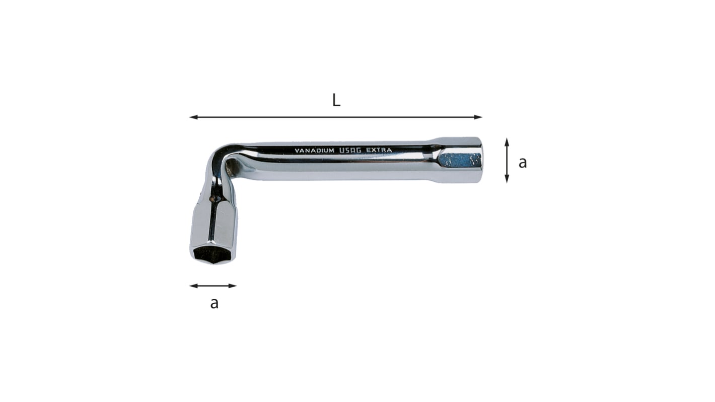 Chiave a bussola Usag, guida , guida esagonale da 5 mm, L. 95 mm