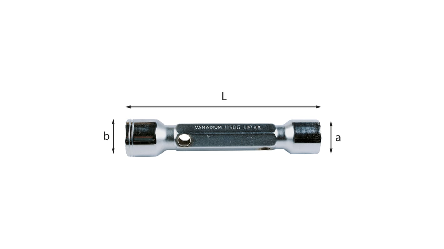 Chiave a bussola Usag, guida , guida esagonale da 8 mm, 9 mm, L. 120 mm