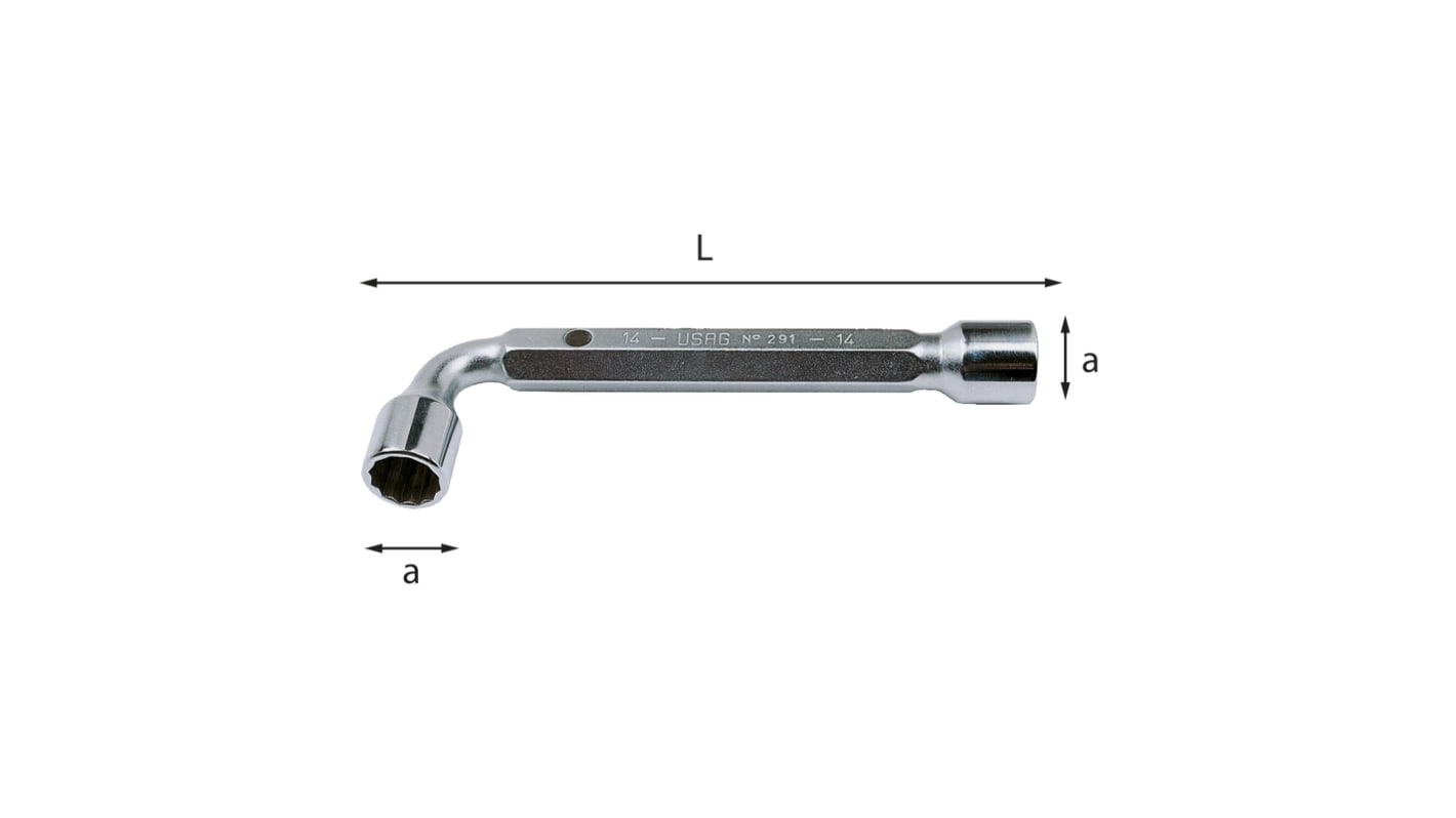 Chiave a bussola Usag, guida Biesagonale da 5 mm, L. 87 mm