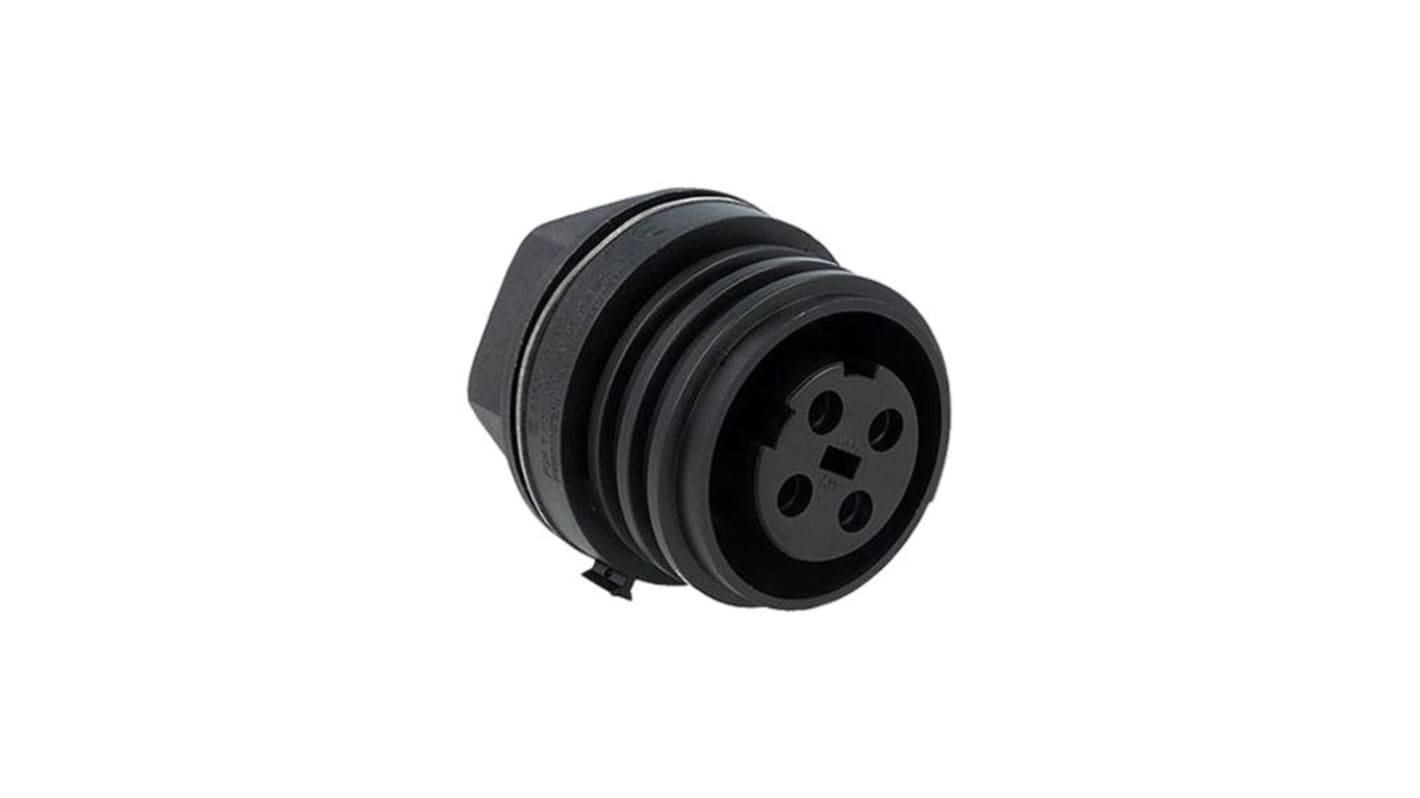 Conector circular Bulgin hembra serie Buccaneer 900 de 5 vías hembra, Montaje en Panel, IP68