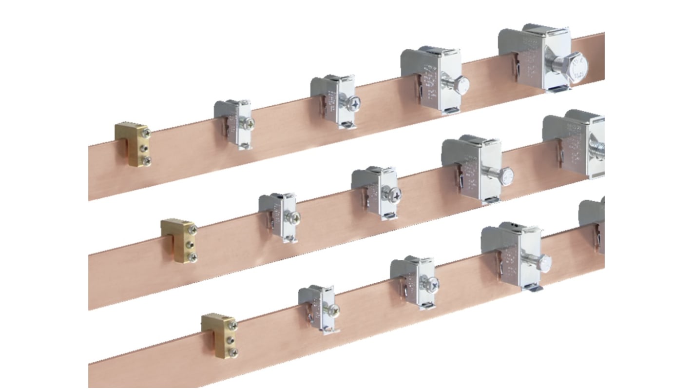 Rittal SV 3457 Series Sheet Steel Clamp for Use with Busbar Systems, 10.5 x 11mm