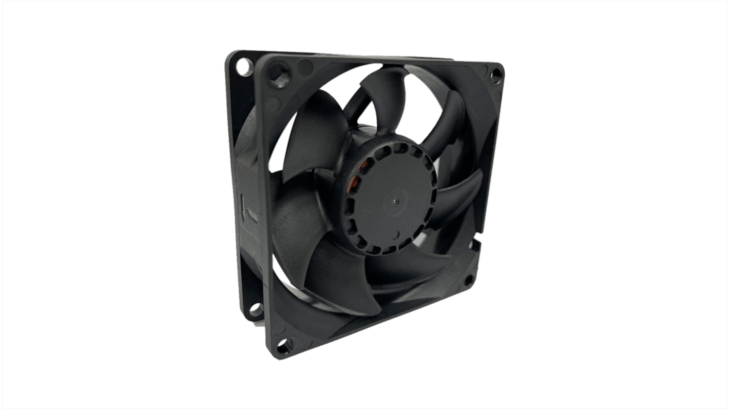 RS PRO Axial Fan, 24 V dc, DC Operation, 63.7cfm, 10.944W, 290mA Max, 80 x 80 x 25mm