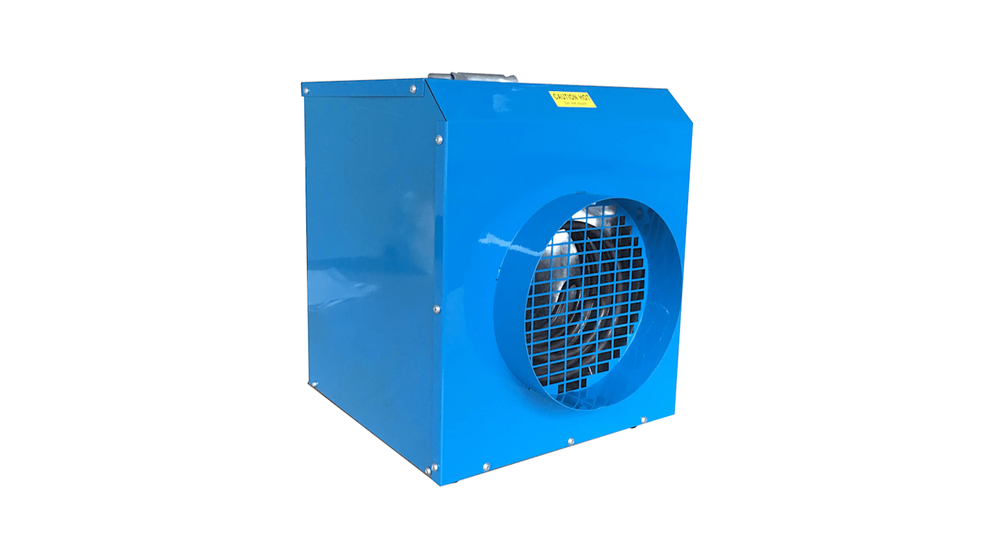 FF3 110V | Broughton 3kW Fan Industrial Heater, Portable, 110 V  BS4343/IEC60309 | RS