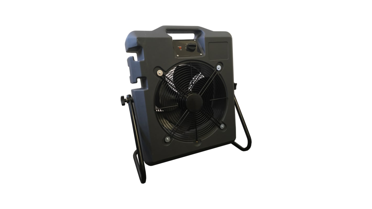 Ventilador de suelo con 3 velocidades, Ø 350mm, alim 110 V, caudal 2910m³/h