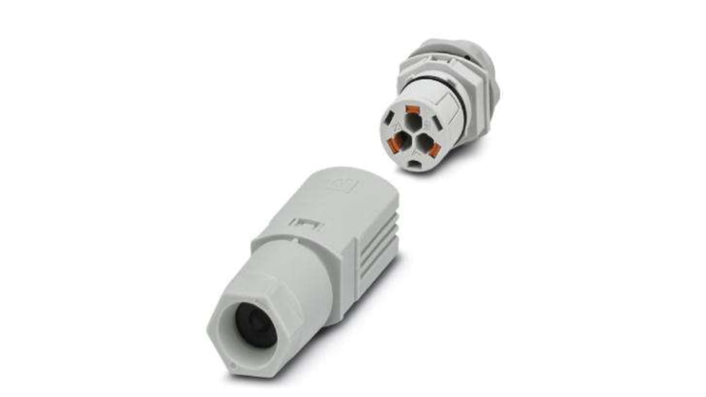 Phoenix Contact IPD M20 Rundsteckverbinder Stecker 3-polig, Tafelmontage, Steckanschluss IP66, IP68, IP69K