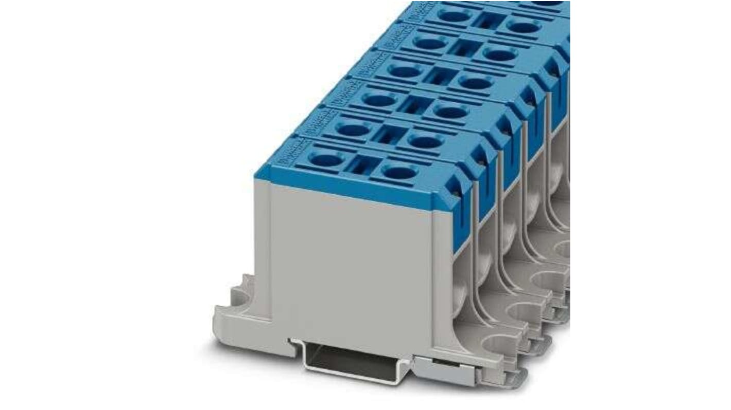 Phoenix Contact UBAL Series Blue DIN Rail Terminal Block, 50mm², Single-Level, Screw Termination