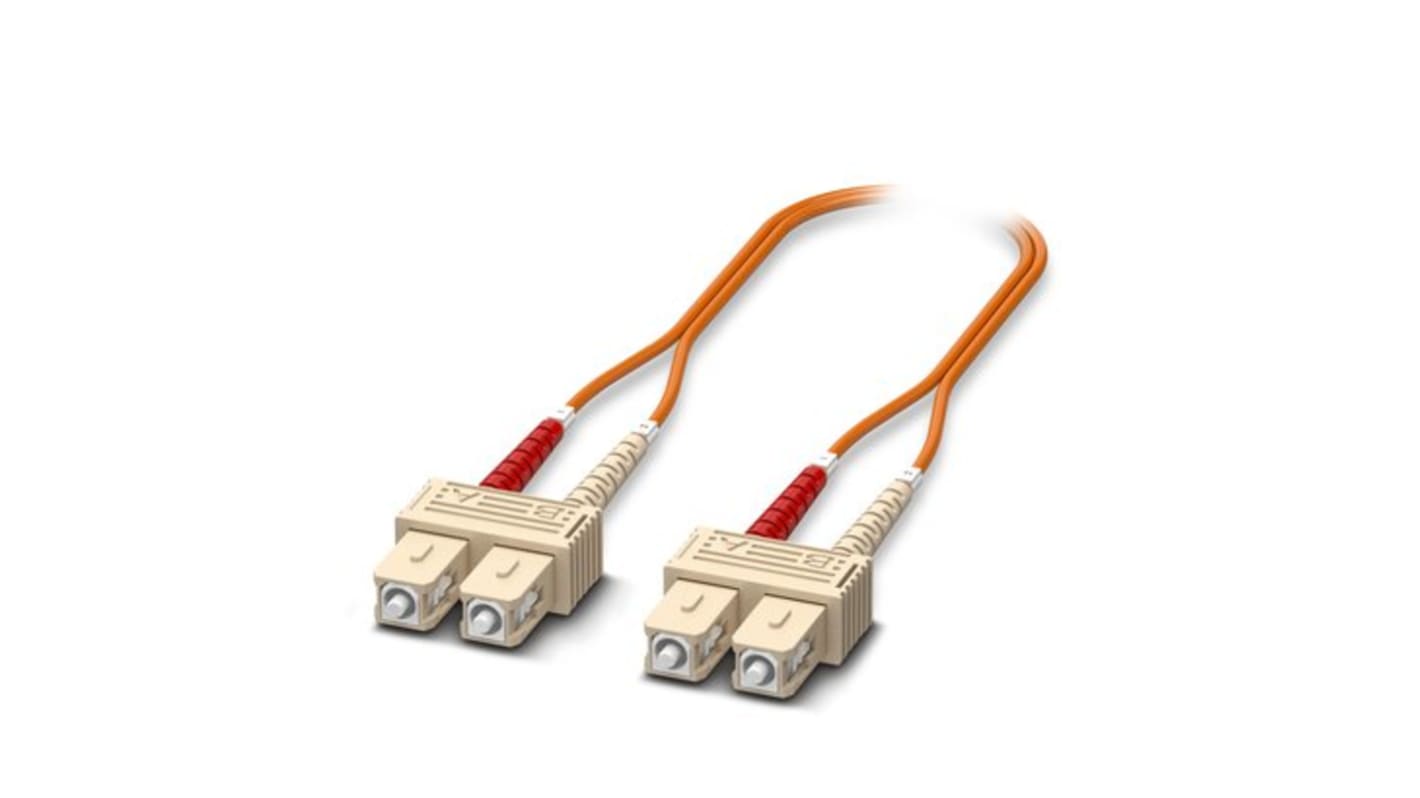 Phoenix Contact SC to SC OM2 Multi Mode Fibre Optic Cable, 2m