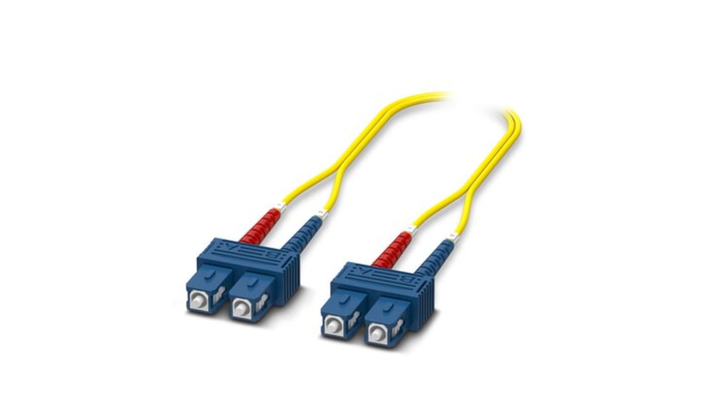 Câble fibre optique Phoenix Contact 2m Avec connecteur / SC, OS2 Mono-mode