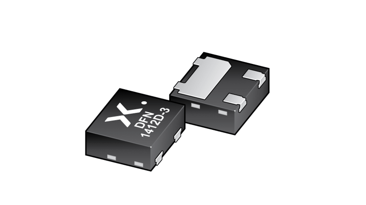 Diodo di protezione ESD Nexperia, Bidirezionale, , SMD, bloccaggio 44V, breakdown 28V, DFN1412D-3