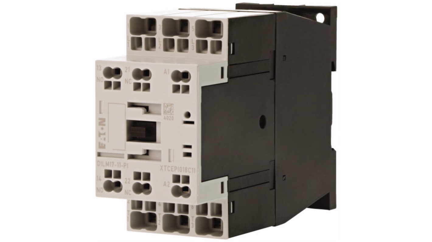 Contattore Eaton, serie Eaton Moeller, 3 poli, 1 NC, 1 NA, 17 A, 8,3 kW, bobina 24 → 27 V c.c.