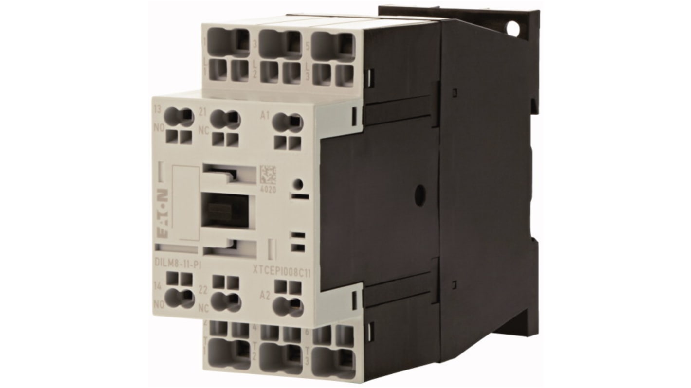 Eaton Contactors Leistungsschütz 220 V ac-Spule, 3 -polig / 8 A 3,7 kW 1 Öffner, 1 Schließer