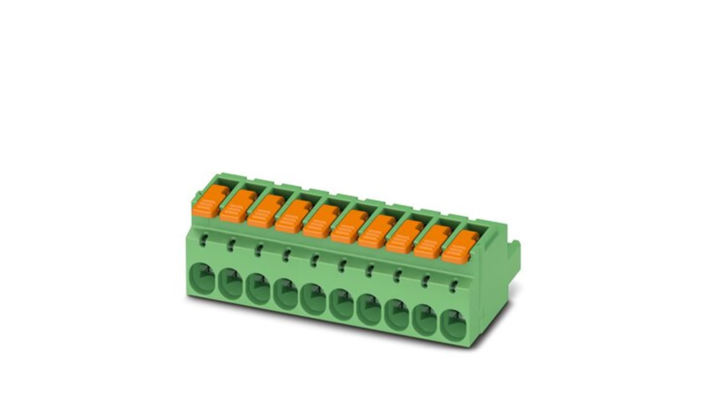 Phoenix Contact 5.08mm Pitch 16 Way Pluggable Terminal Block, Plug, Cable Mount, Push-In Termination