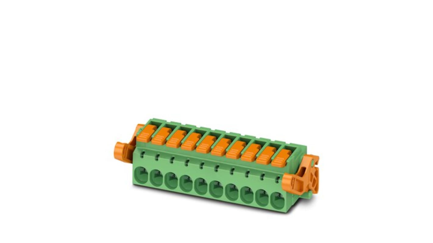 Phoenix Contact 5.08mm Pitch 12 Way Pluggable Terminal Block, Plug, Cable Mount, Push-In Termination