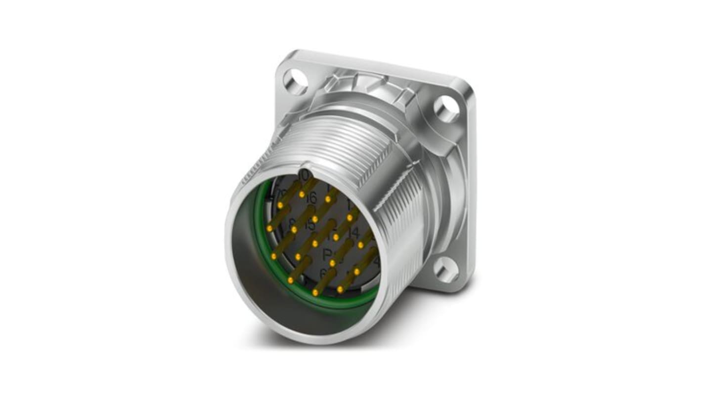 Phoenix Contact Circular Connector, 17 Contacts, Front Mount, M23 Connector, Plug, Male, IP66, IP68, IP69K, M23 PRO