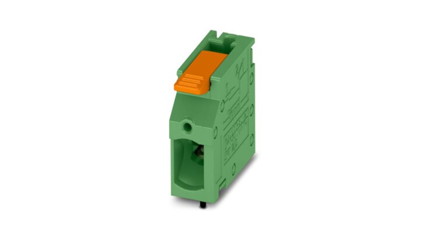 Phoenix Contact PCB Terminal Block, 1-Contact, 5mm Pitch, Through Hole Mount, 1-Row