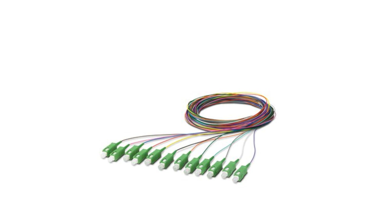 Phoenix Contact SC x 12 to Unterminated Single Mode Fibre Optic Cable, 9/125μm, 2.5m