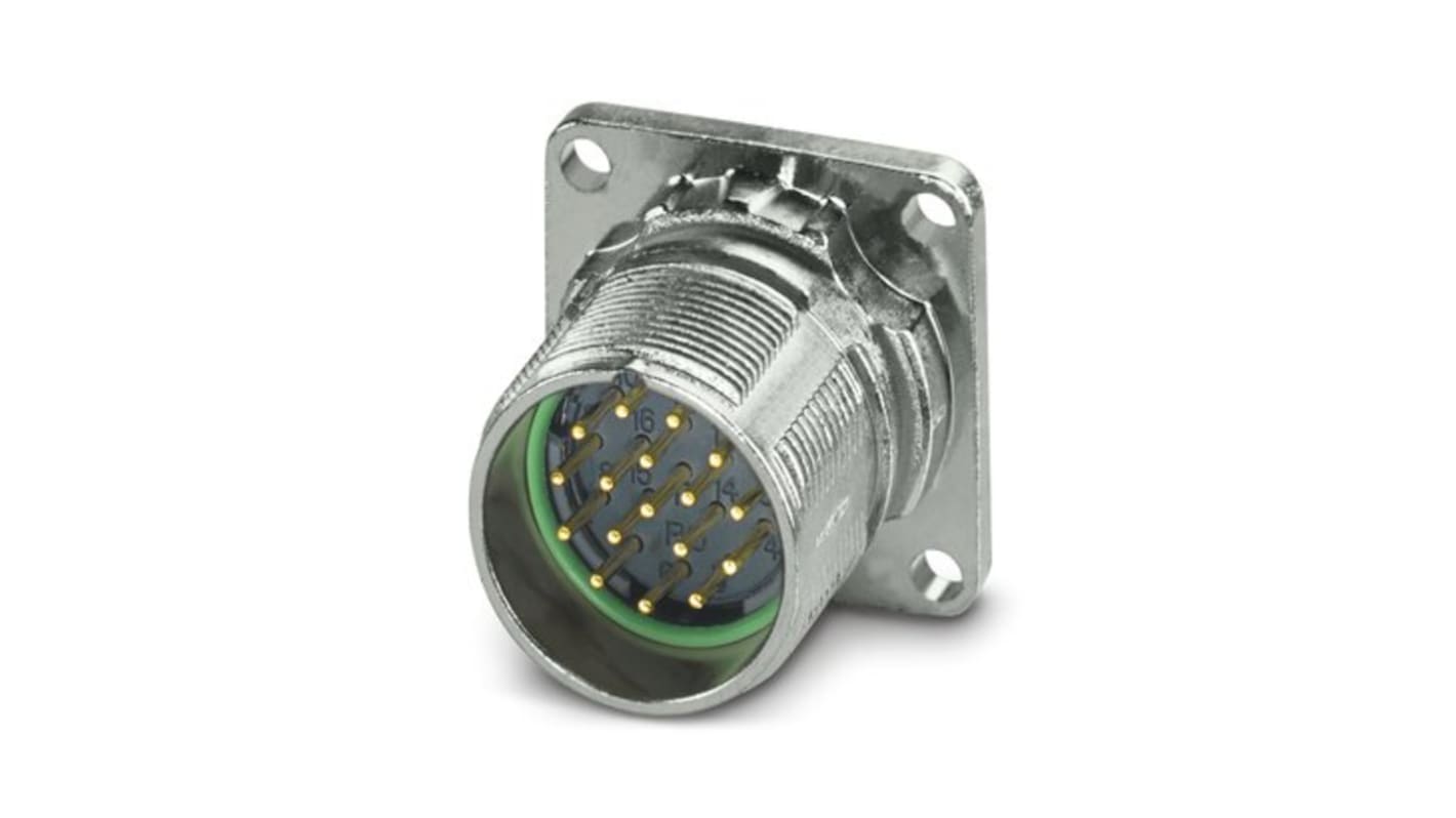 Phoenix Contact Circular Connector, 17 Contacts, Front Mount, M23 Connector, Plug, Male, IP67, M23 PRO Series