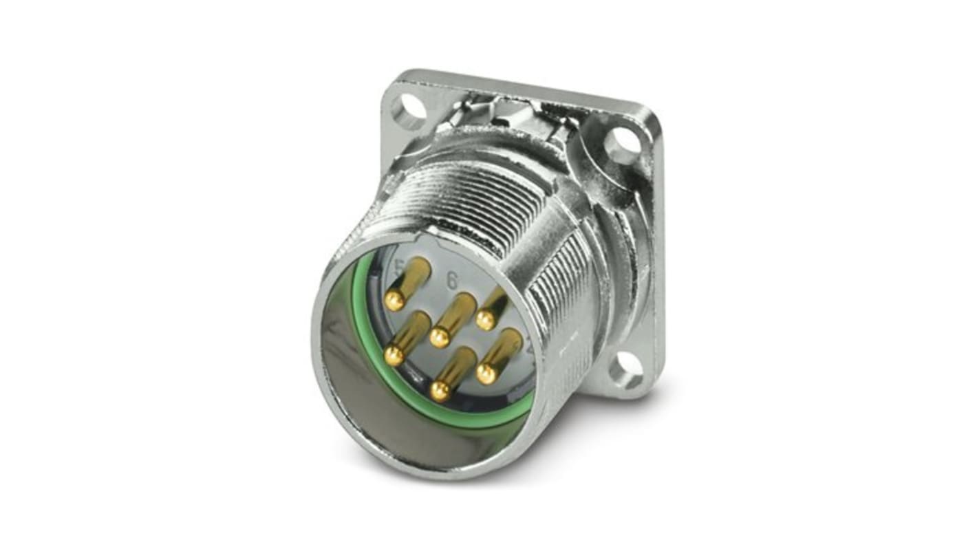 Phoenix Contact Circular Connector, 6 Contacts, Front Mount, M23 Connector, Plug, Male, IP67, M23 PRO Series