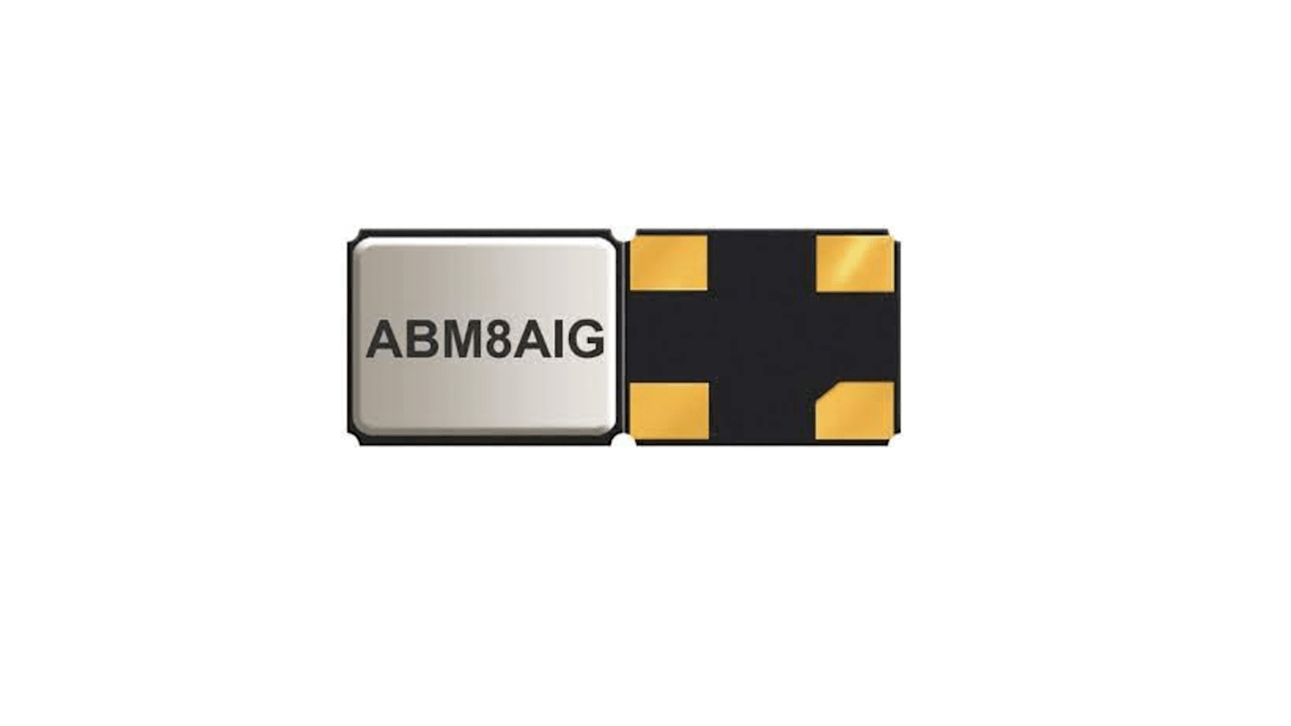 kristály 10MHz, ±50PPM, 4-tüskés, Kerámia tokozás, 3.2 x 2.5 x 0.8mm cikkszám: Abracon ABM8AIG-10.000MHZ-12-2Z-T3