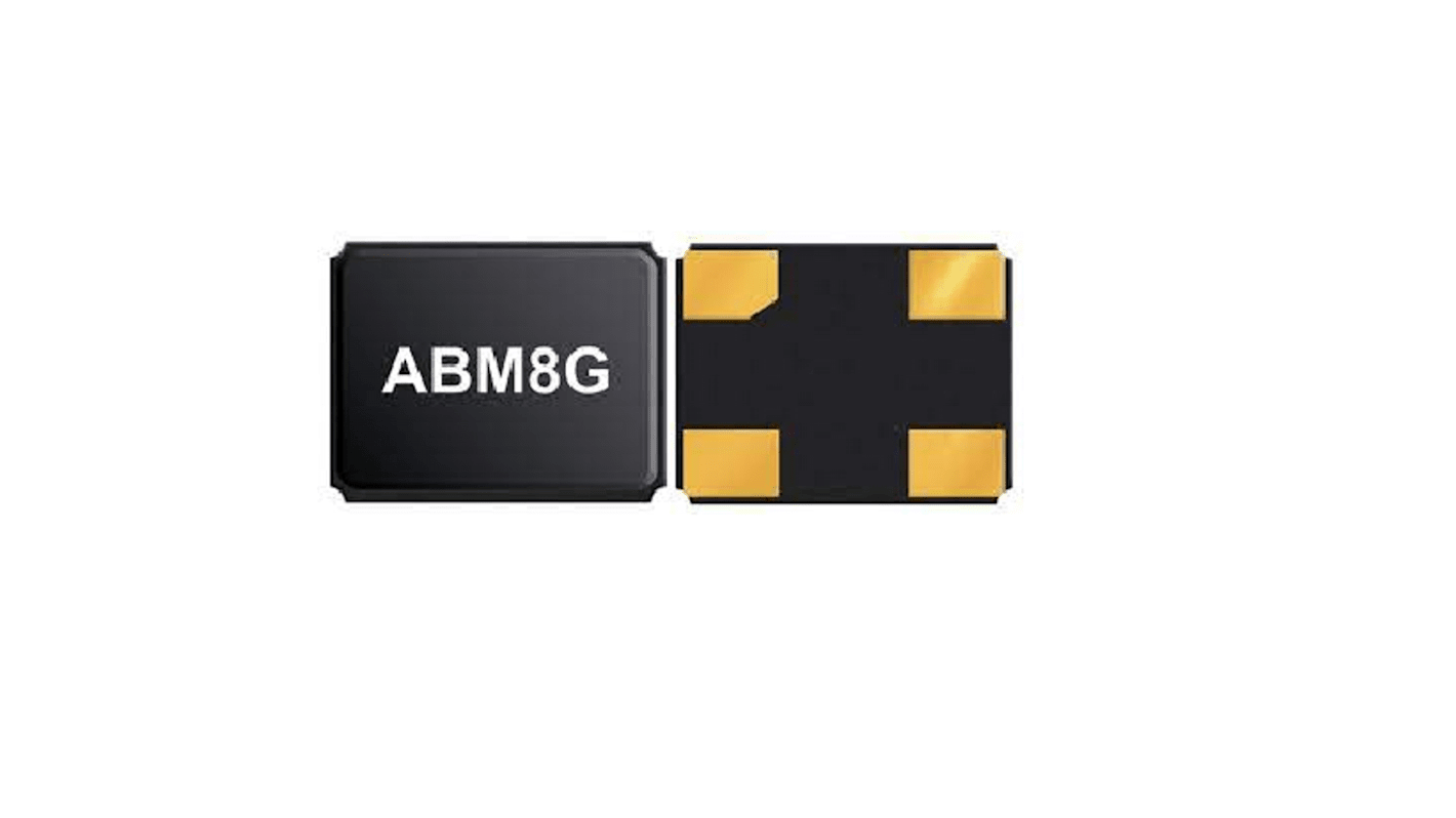 ABM8G-18.432MHZ-18-D2Y-T, Krystal, 18.432MHz, ±50ppm, 4 ben, SMD, 3.2 x 2.5 x 1.0mm