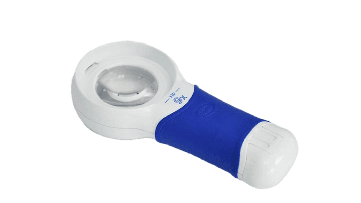8299 Coil Illuminated Handheld Magnifier, 9X x Magnification, 48mm Diameter RS