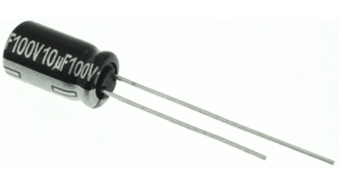Condensador electrolítico Panasonic serie NHG, 1000μF, ±20%, 100V dc, Radial, Orificio pasante, 18 x 35.5mm, paso 5mm