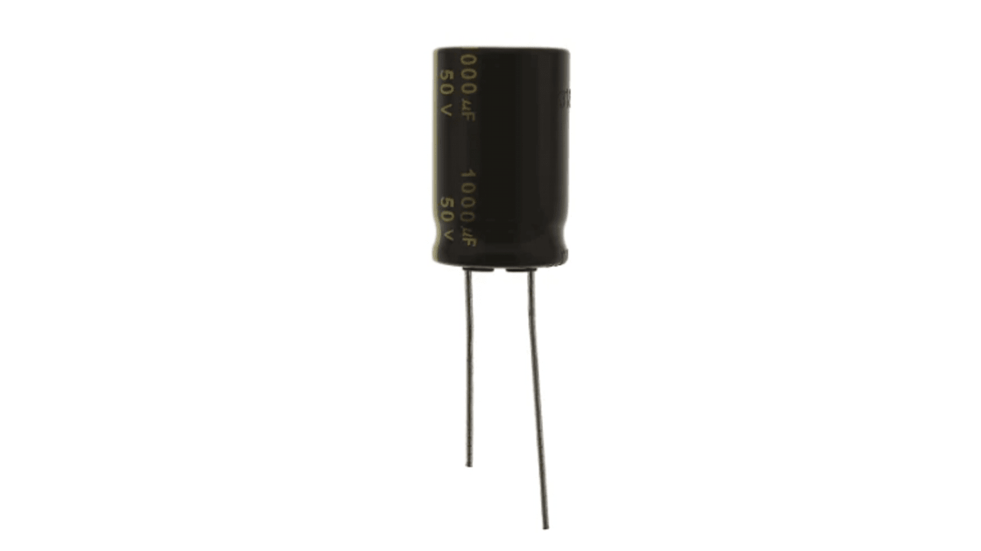 Panasonic FM-A, THT Aluminium-Elektrolyt Kondensator 470μF ±20% / 50V dc, Ø 12.5mm x 20mm, bis 105°C