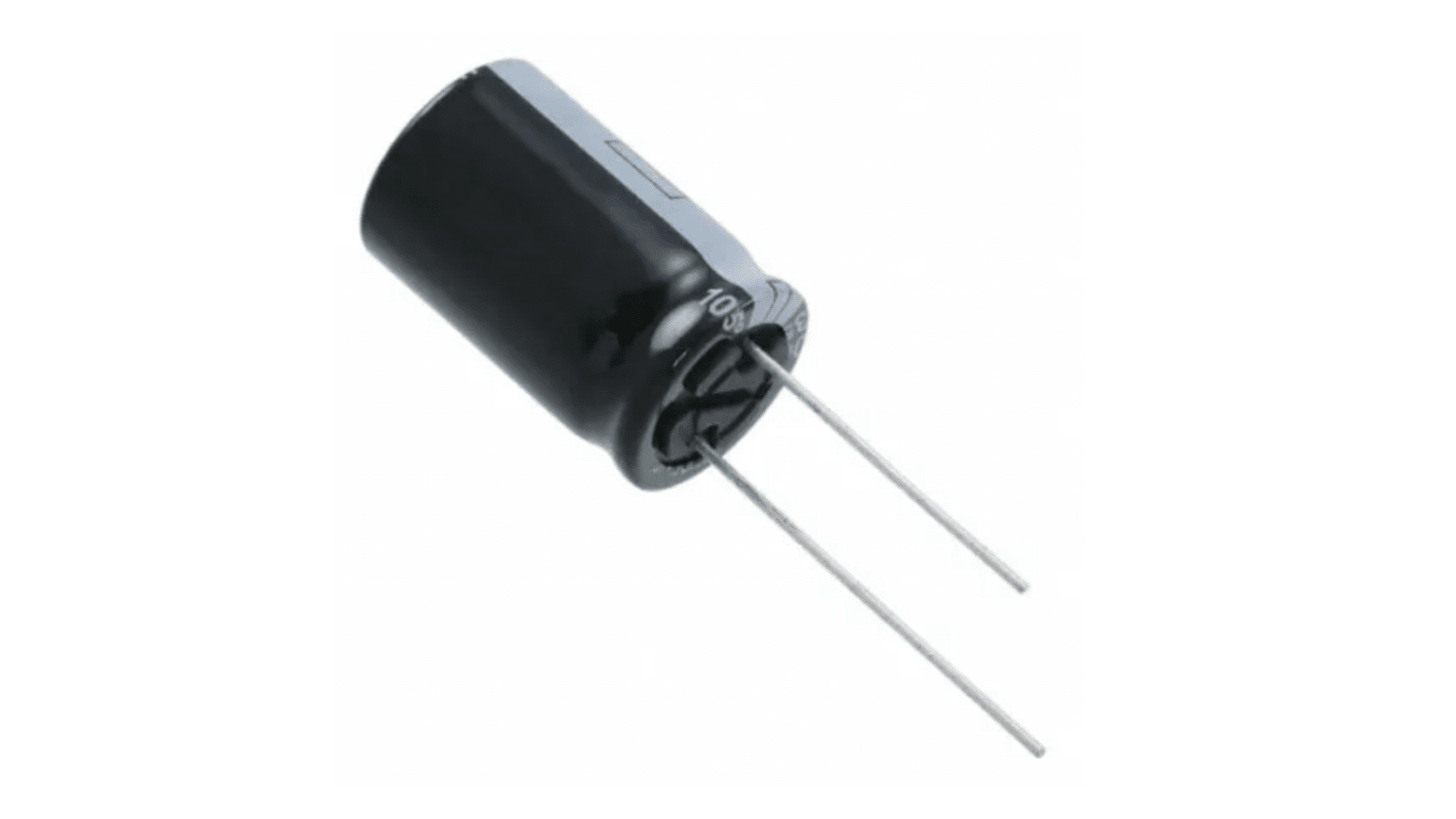 Condensador electrolítico Panasonic serie FS, 220μF, ±20%, 50V dc, Radial, Orificio pasante, 8 x 20mm, paso 5mm