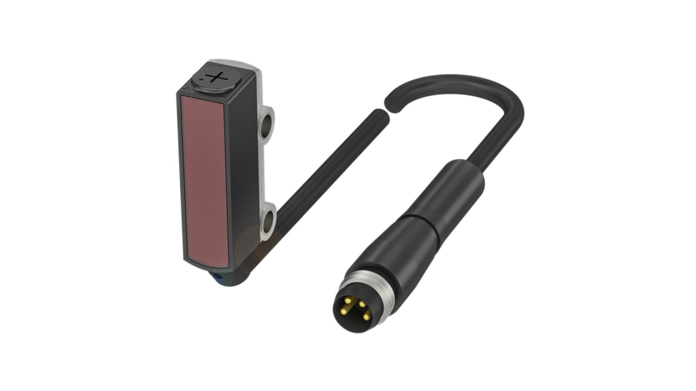 Fotocélula de cuerpo cilíndrico BALLUFF difuso, alcance 150 mm, salida PNP, Cable con conector, IP67