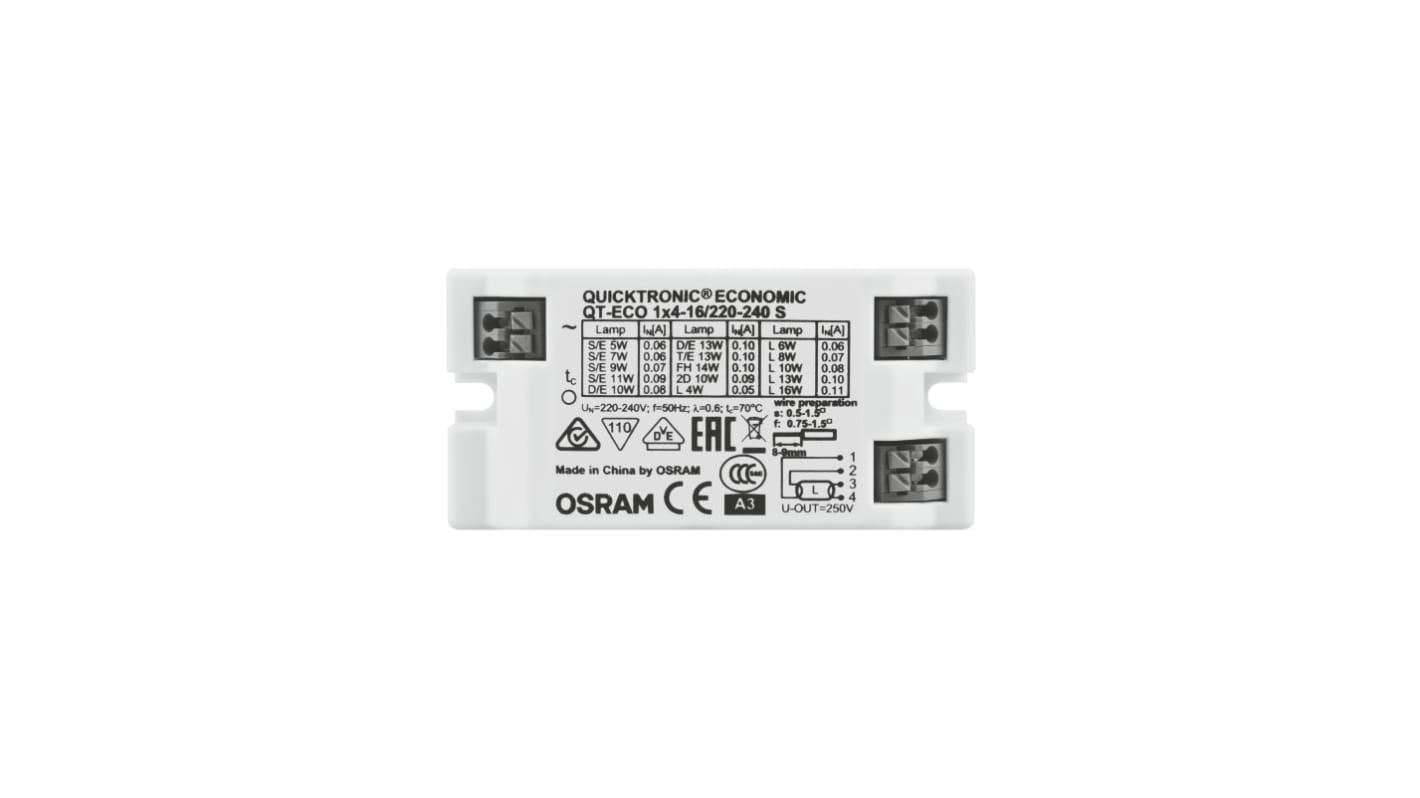 QTECO1X416/220240S Osram 16 W Electronic Compact Fluorescent
