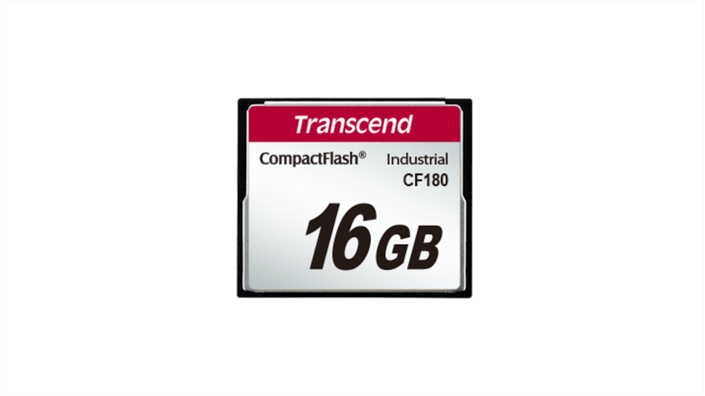 Transcend CF180 Speicherkarte, 16 GB , CompactFlash, 600x, SuperMLC