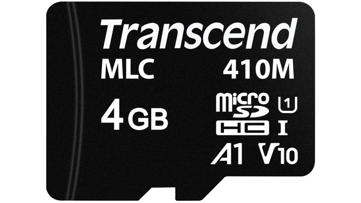 TS4GUSD410M Transcend 4 GB MicroSDHC Micro SD Card, A1, U1, V10 RS