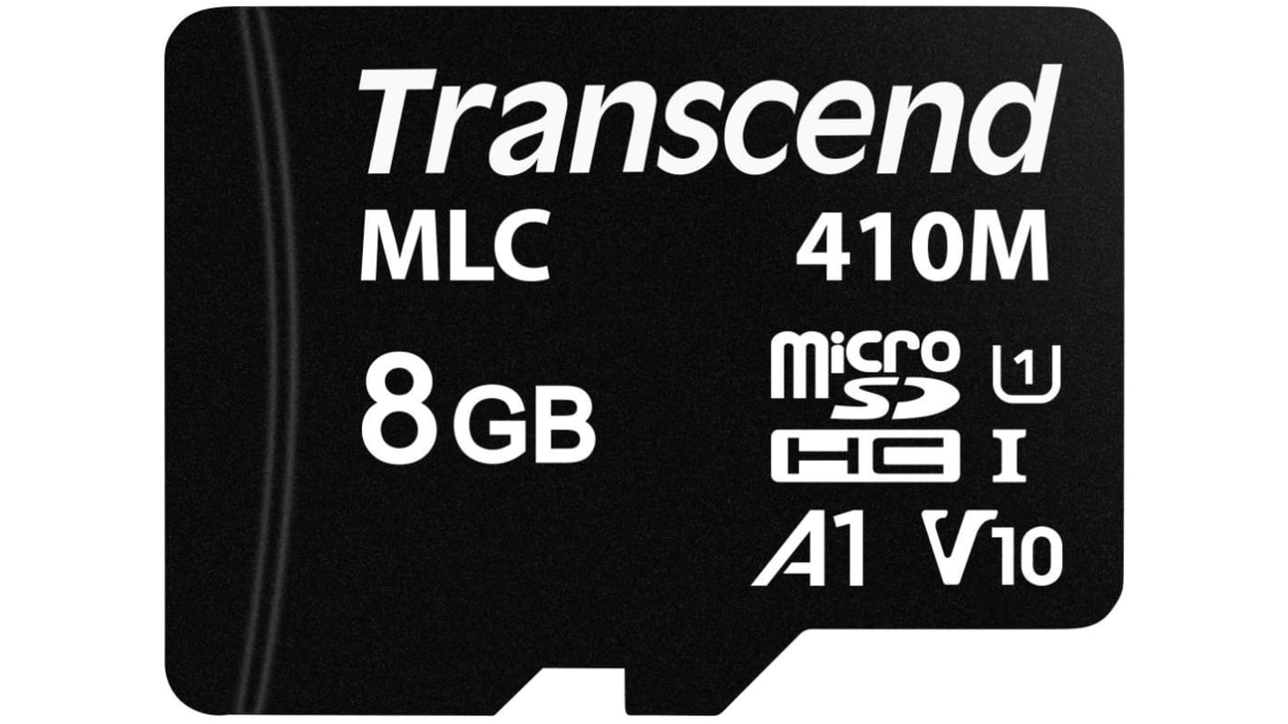 TS8GUSD410M Transcend 8 GB MicroSDHC Micro SD Card, A1, U1, V10 RS