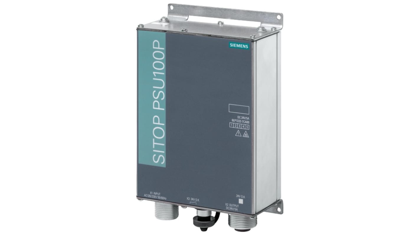 Siemens SITOP Switched Mode PSU, 170 → 264V ac ac Input, 24V dc dc Output, 5A Output, 133W