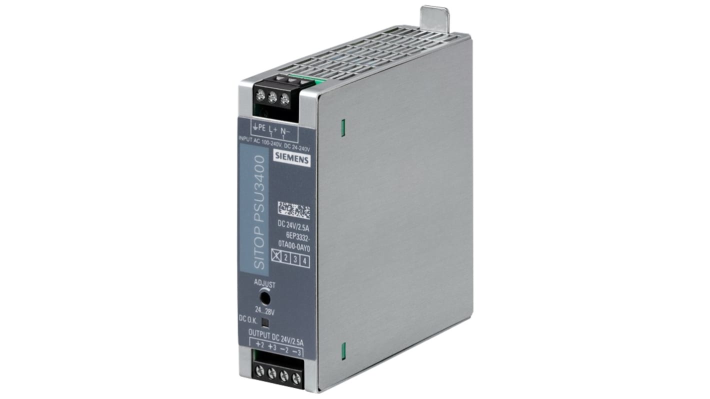 PSU Siemens, 24V cc, 5A, 28 → 60V cc, 130W