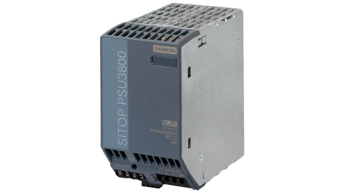 Siemens PSU, BE: 400 → 500V ac, 24V dc, 17A, 408W