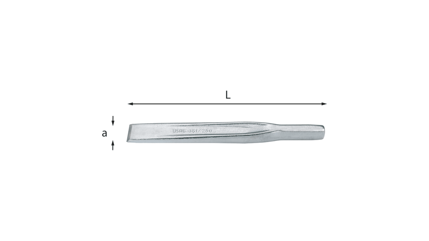 Scalpello per Uso generico Usag, lama da 21 mm in Acciaio forgiato al cromo-vanadio