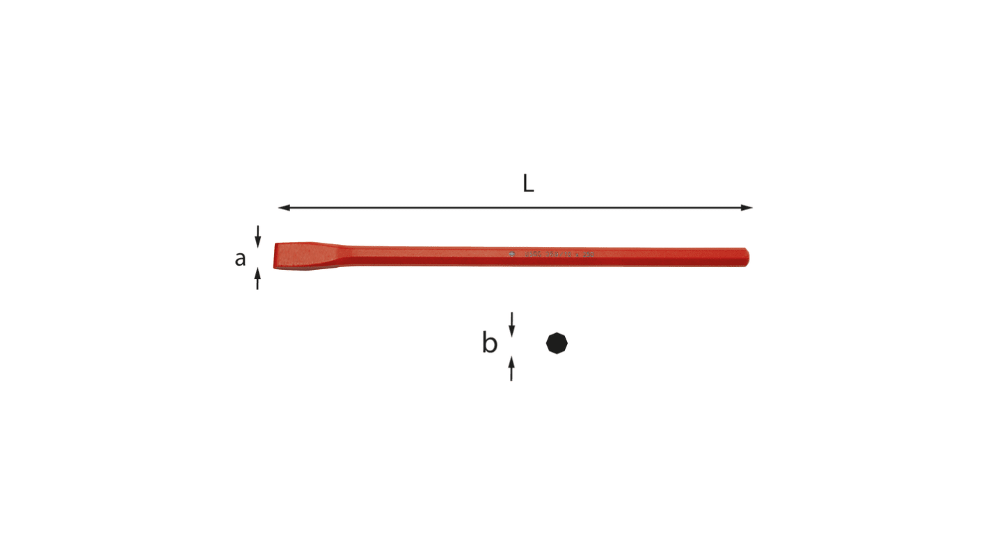 Scalpello per Elettricisti Usag, lama da 14 mm in Acciaio al silicio cromo manganese