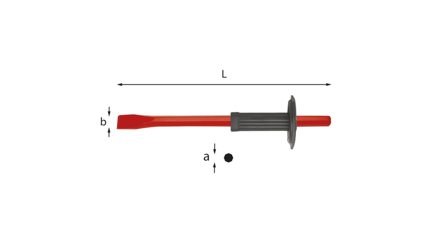 Scalpello per Muratura Usag, lama da 22 mm in Acciaio al silicio cromo manganese