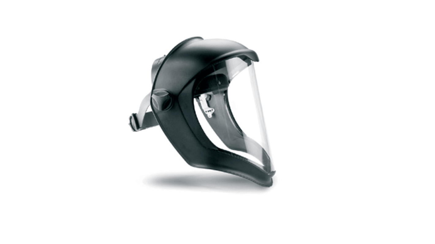 Honeywell Safety Clear PC Face Shield with Brow, Chin Guard , Resistant To Chemical Splashes, Flying Particles