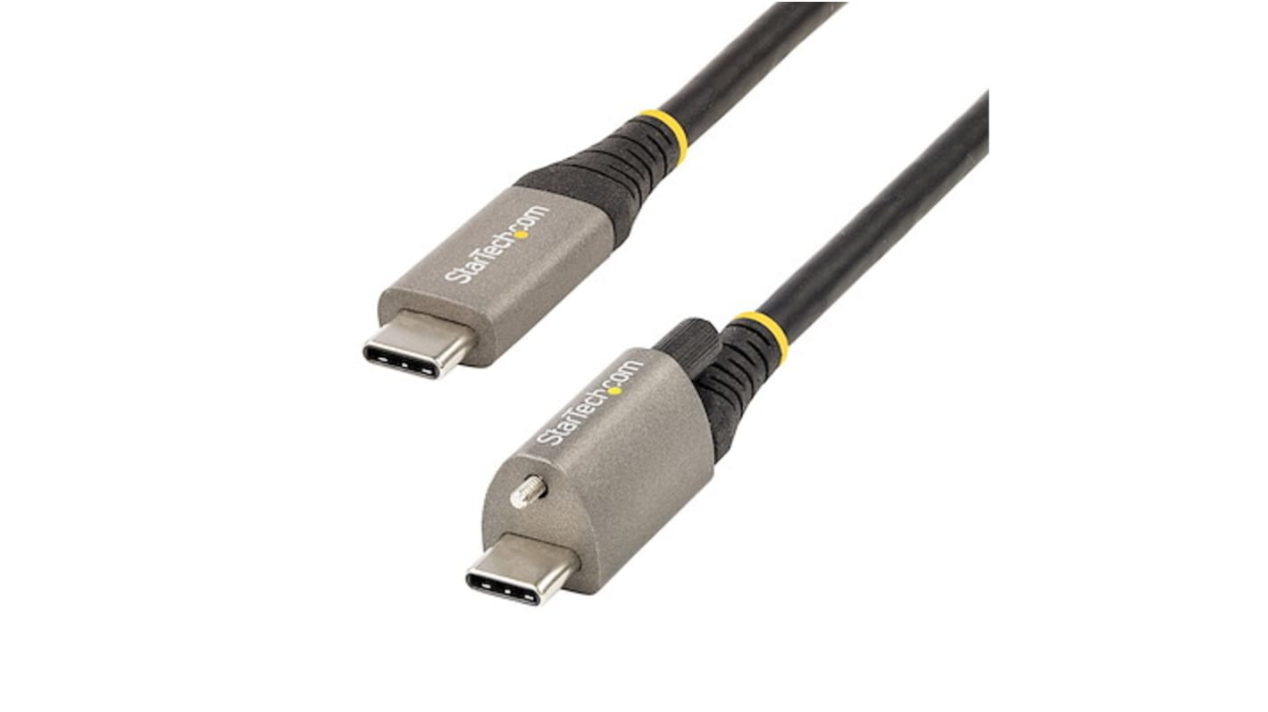 Cable USB 3.1 StarTech.com, con A. USB C Macho, con B. USB C Macho, long. 1m, color Negro/Gris