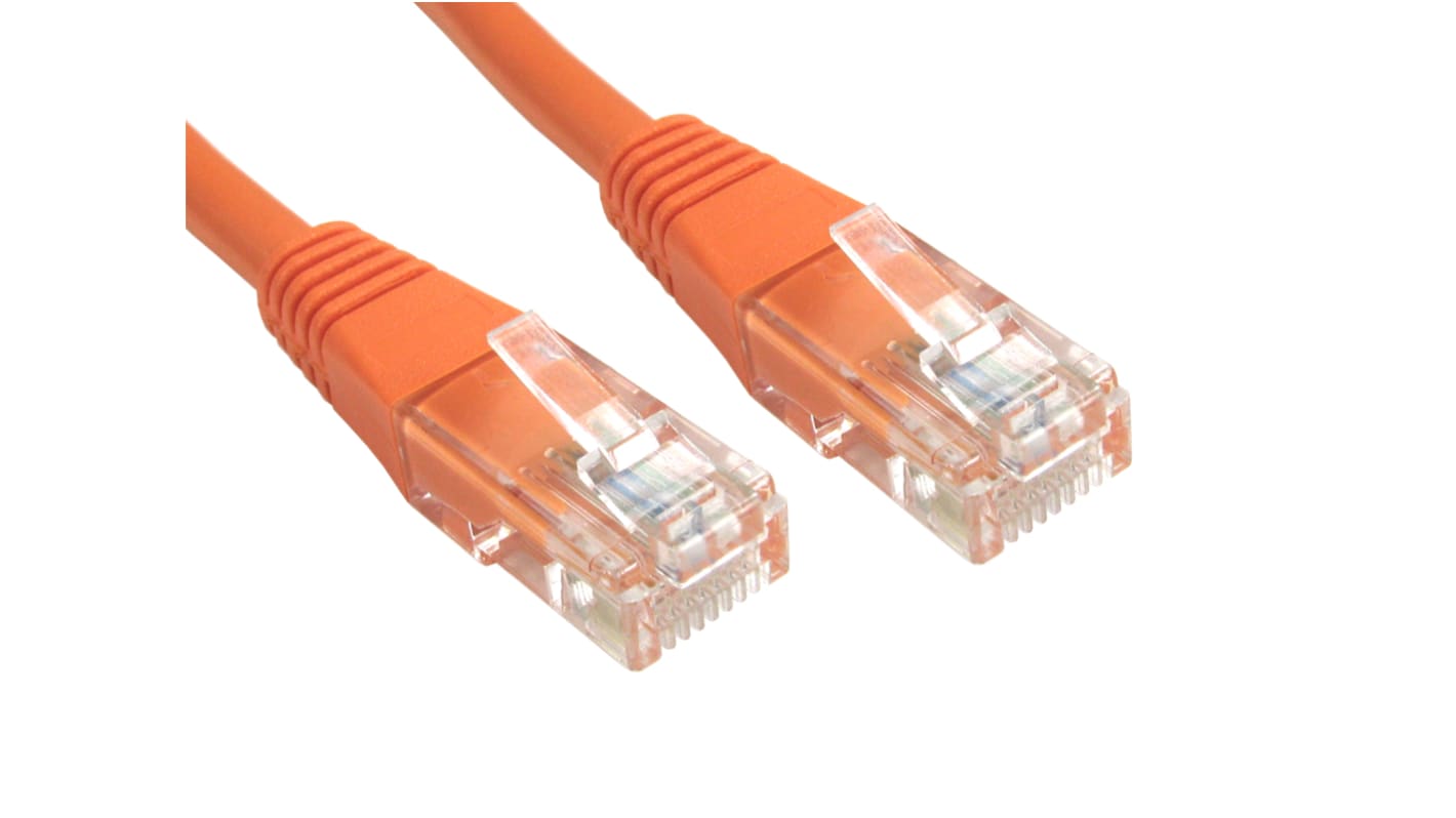 Cable Ethernet Cat6 U/UTP RS PRO de color Naranja, long. 5m, funda de PVC